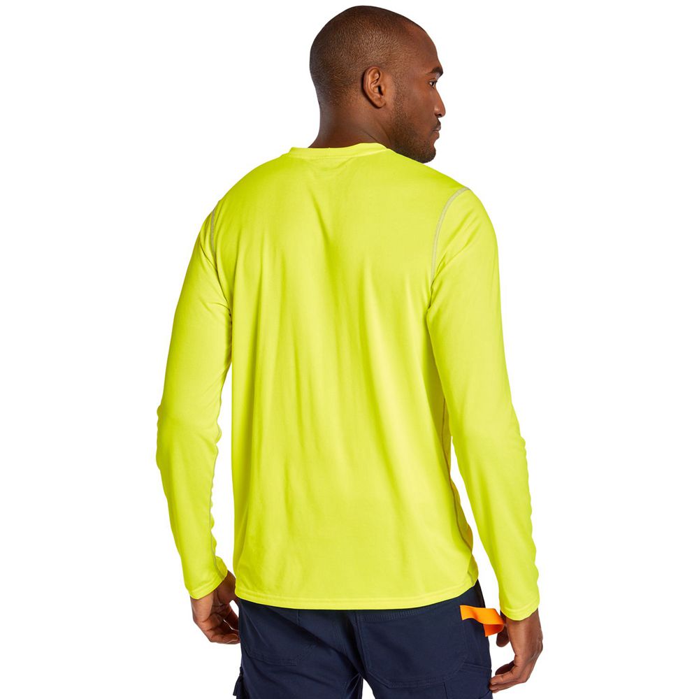 Camisetas Timberland Argentina Hombre - Pro® Wicking Good Sport Long Sleeve - Verde - SAJRHC-620